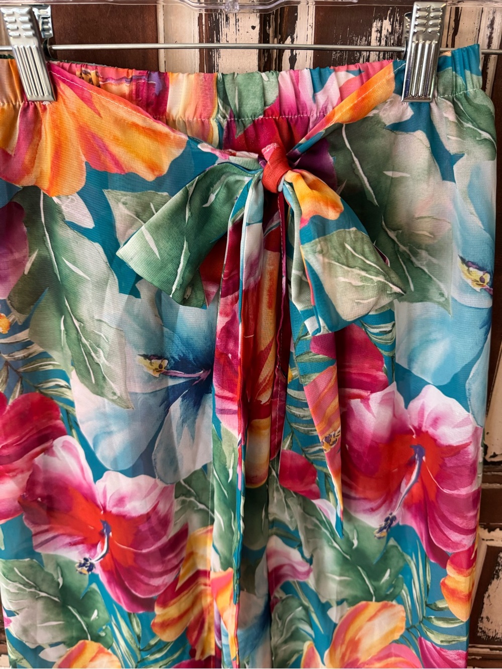 Barbie x Mumu - Malibu Floral sheer tie waist cover up pants - XS - Picture 2 of 9